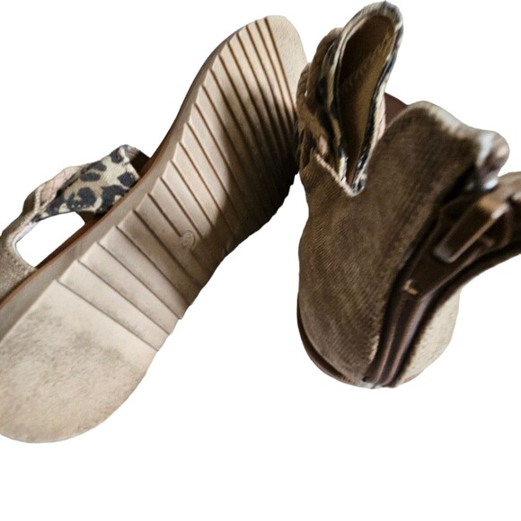 VERY G Gladiator Sandals Women's Size 8 Leopard Animal Print - Picture 5 of 5